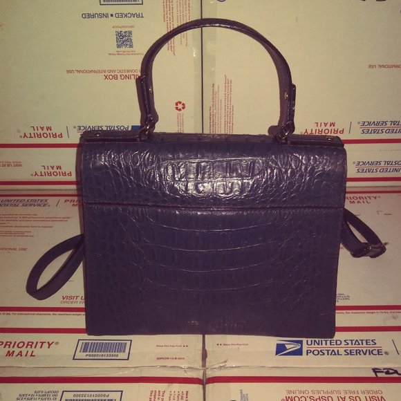 Kate Spade New York Knightsbridge Doris  Embossed Leather Satchel Purse - Picture 5 of 15